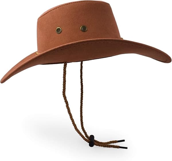 Cowboyhat, Mock Suede Solhat, Western Rejsehat