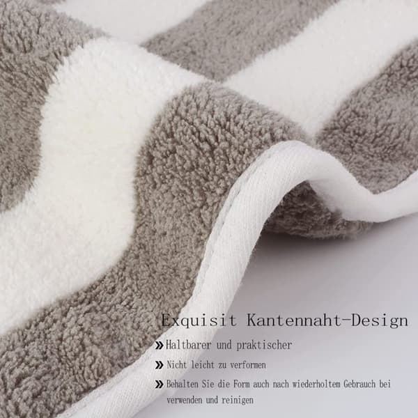 Stor mikrofiberbadehåndklæde (70x140 cm), ultrablødt, absorberende, sæt med 2 grå håndklæder