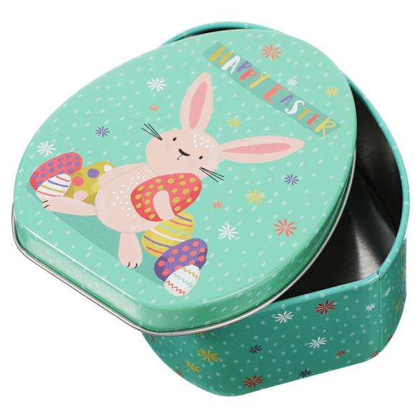 Easter Candy Box Easter Snack Container Alloy Easter Gift Boxes Candy Storage Container Metal Empty Eggshells Candy Jars with Lids