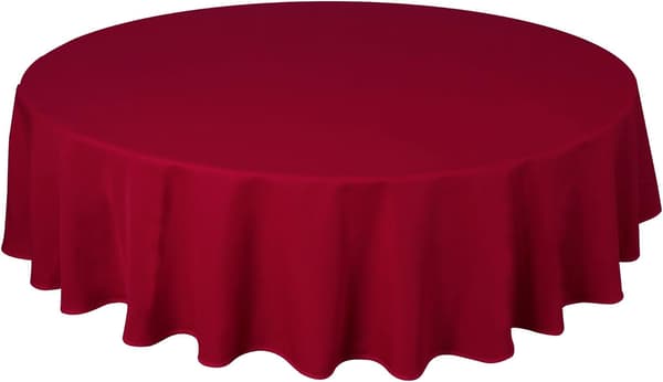 Rund duk i kvalitetsstoff, 160 cm-FY- Mørk rød Dark Red