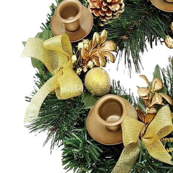 Jul Adventsstake Krans Juleborddekorasjon Lysestake