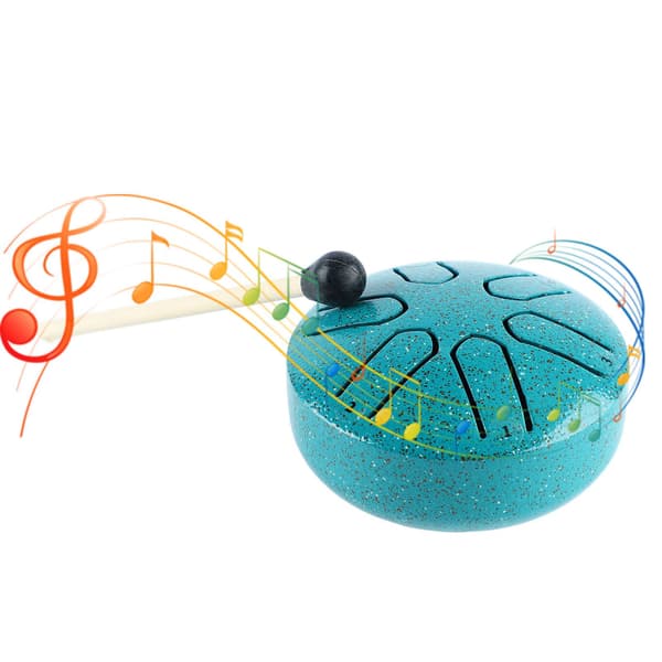 Professional Mini 6-Tone Handpan Drum Percussion Instrument with Drumstick - GreenGreen