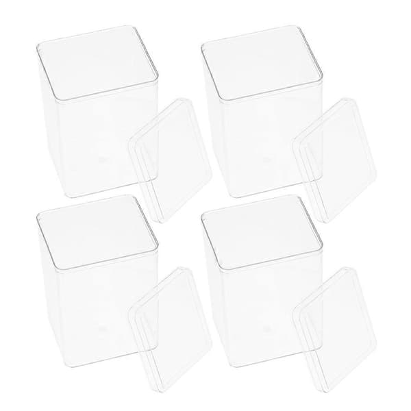 Doll Display Case for Organization with 4 Transparent Figure Storage Boxes