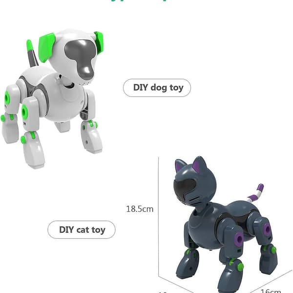 Robotkat legetøj til børn DIY kæledyrslegetøj interaktiv smart KLB