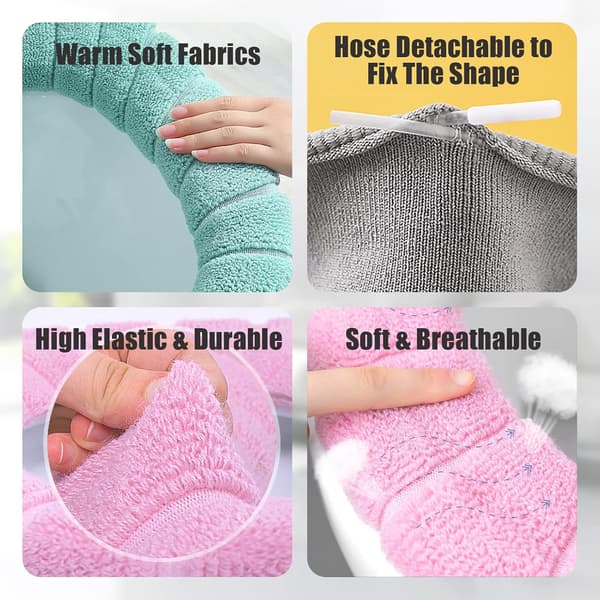 4-pack Thicker Toilet Seat Covers - Softer and Warmer Toilet