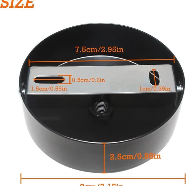 Takdosa 80 x 20mm Sort Loftdåse Kabelbeskyttelse til KLB