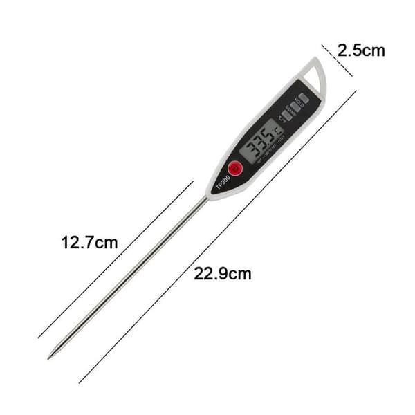 Digital Water Thermometer for Liquids, Candles, Instant Reading with White