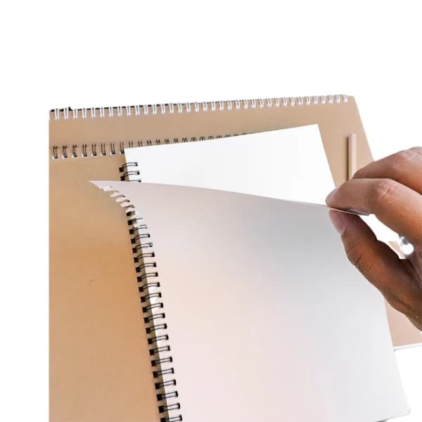 Spiral Notebook A4 Kraft Cover - Spiral Bound Notebook for Travel and Office (3-pack)