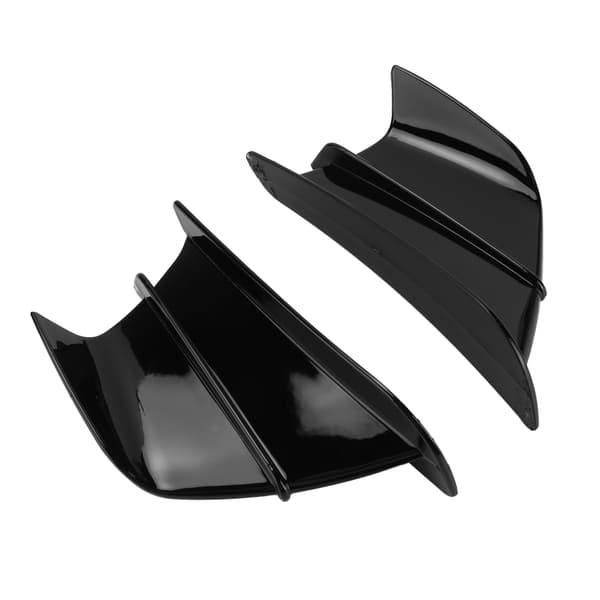 Pair Motorcycle Aerodynamic Wings Spoiler Wing Universal Replacement for Kawasaki Gloss Black