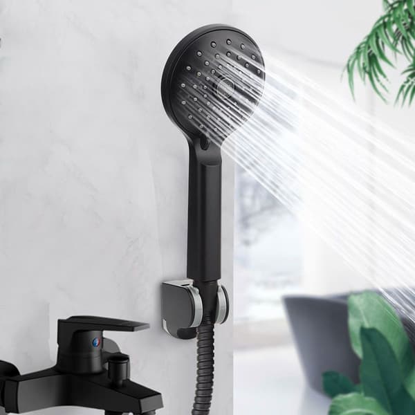 Matt Black Handheld Shower Head with Shower Head Holder KLB