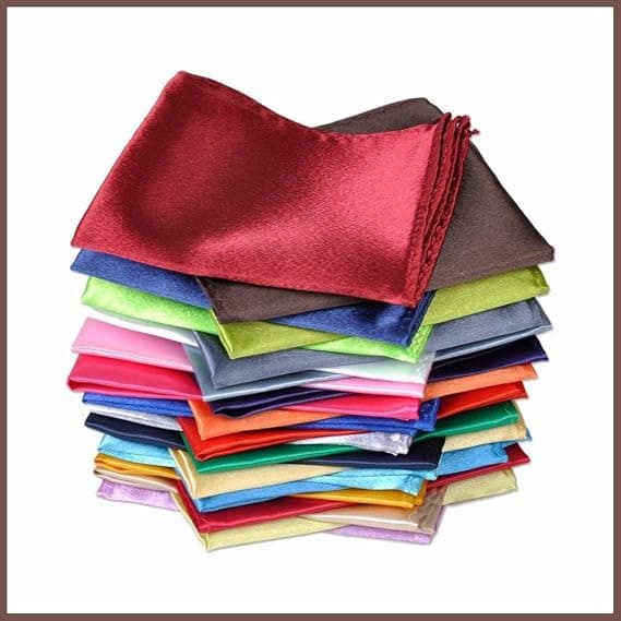 Satin 3-pack, Enfärgad Bröllop Herr Näsduk Kontor S