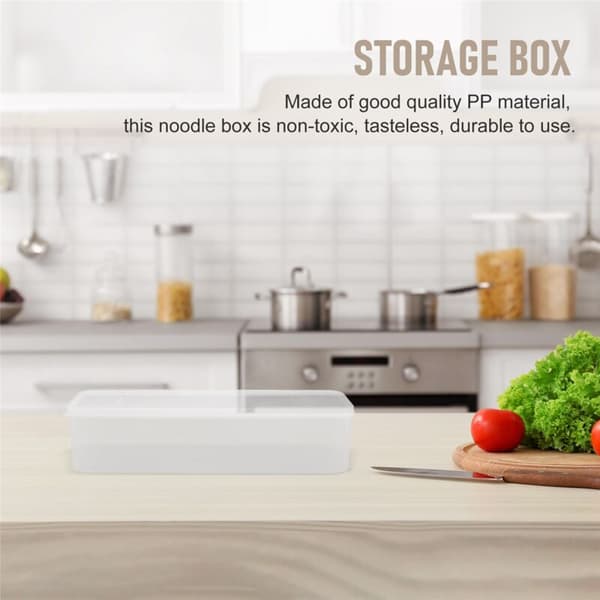 Transparent Household Noodle Storage Box Airtight Spaghetti Box Kitchen Food Fruit Container