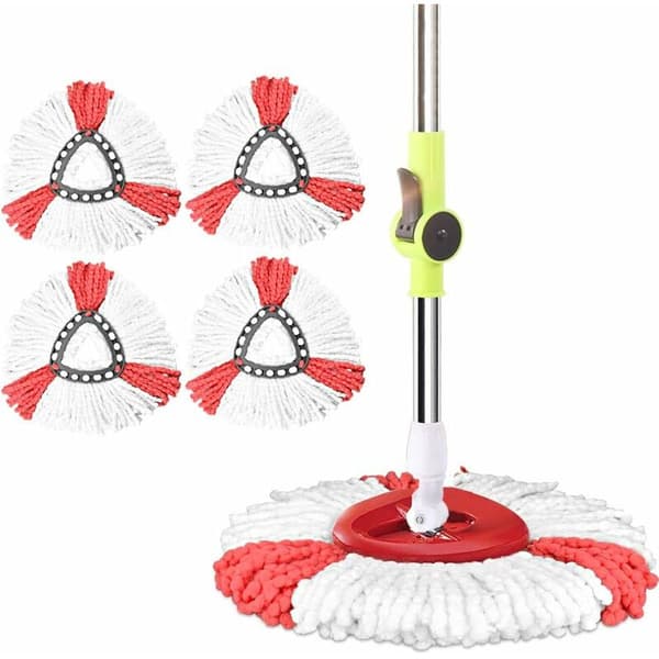 Mikrofibermopphode 2 i 1 Erstatningsmopphode Trekantet mopphode Mopphode -4 stk-