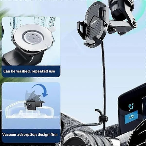 Extendable Arm Car Suction Cup Mount Mobile Phone Holder for Windshield Dashboard