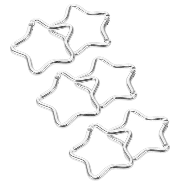 10 stjärnformade karbinhakar bärbara nyckelringar lätt aluminiumlegering för nycklar väskor utomhusbruk