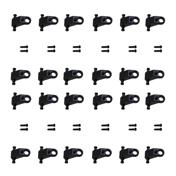 24pcs Metal String Retainer for Electric Guitar Repair, Black