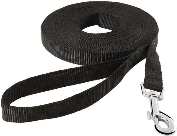 Extra Long Dog Training Leash 10m Nylon Retractable Pet Recall Leash For Puppy Training Yard Obedience 10m Black