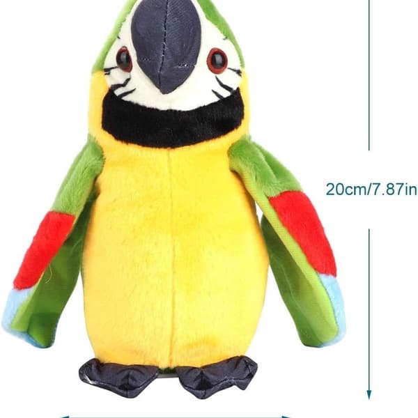 Talking Parrot Toy, Interactive Plush Toy, Green KLB