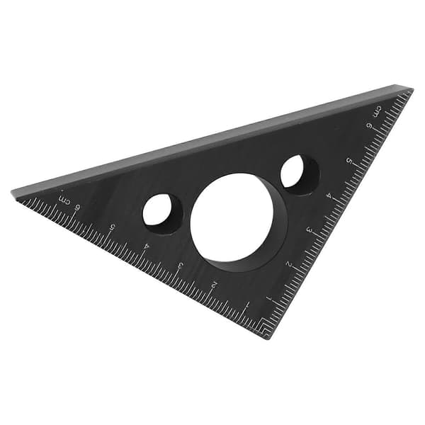 Thickened 45 Degree Triangular Angle Ruler in Aluminum Alloy Woodworking Measuring Tool