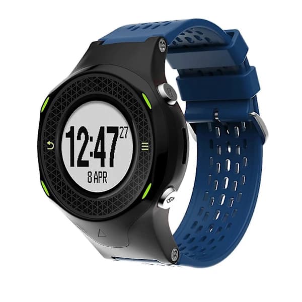 Soft Silicone Replacement Watch Strap Breathable Sport Watch Band For Garmin- Approach S4/s2 Vivoactive Blue