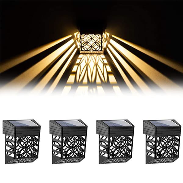 4-pack staketlampor med solceller, utomhus solcellslampor KLB