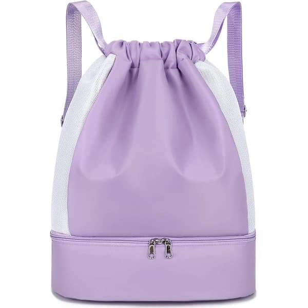 Drawstring Bag - Sports Drawstring Bag - Waterproof Backpack - Purple