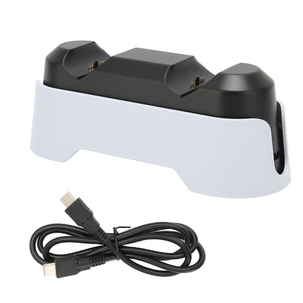Til PS5-controller ladestation Controller dobbelt opladningsdock til PS5 med LED-indikator hvid