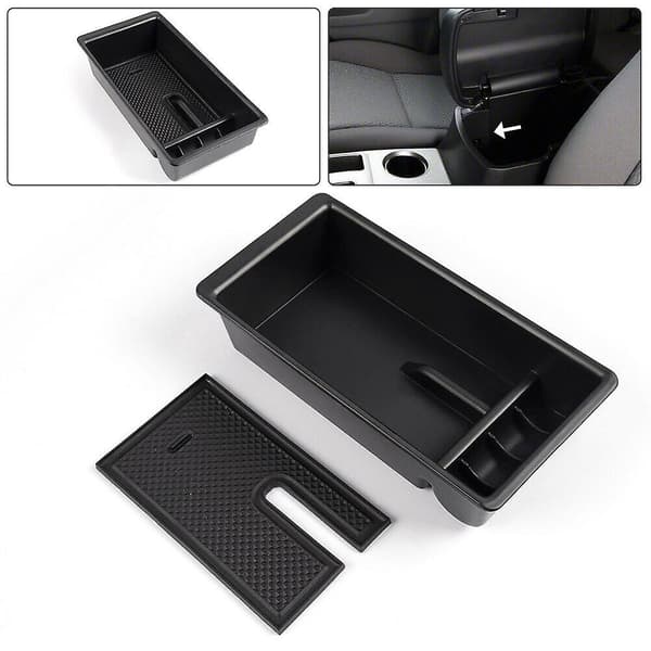 For 2005 - 2015 Midtkonsoll Organizer Armlenebrettboks black