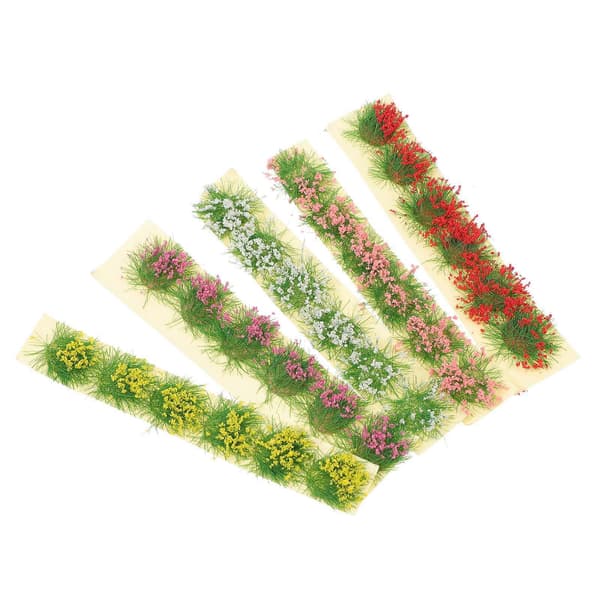 5 stk. statisk blomstertuftmodel blomstergræstuf jernbane miniature kunstig blomst