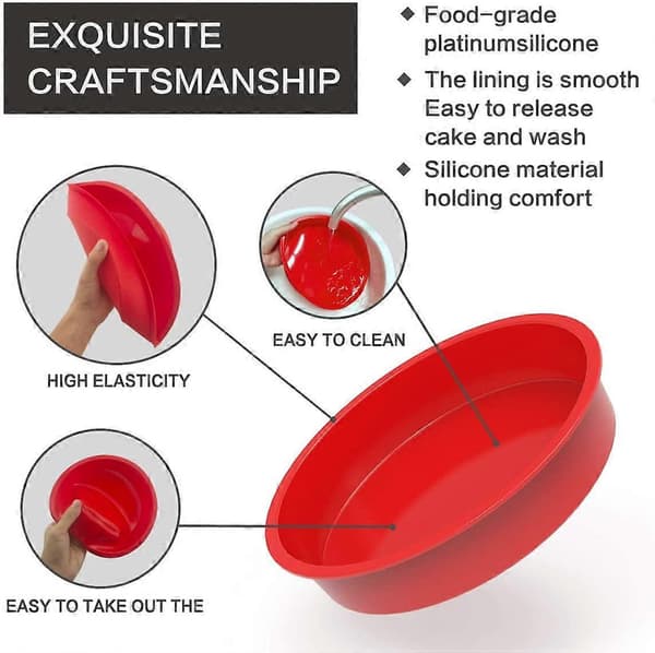 Non-Stick Silikon Bakeform - Kakeform Ett Stykke 24cm Grå