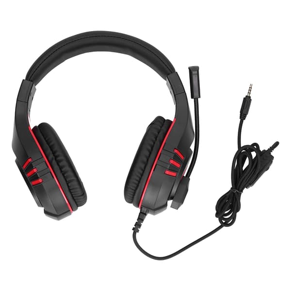 M205 Wired Gaming Headset with Microphone 3.5mm Jack Noise Cancelling Gaming Headset for PS4 Red