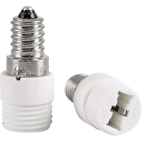 2-pak E14 til G9 keramisk fatningsadapter til LED, halogen, CFL-pærer - YUHAO