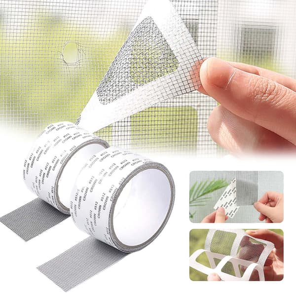 Window Screen Repair Tape Self-Adhesive Window Screen Sticker Can Be Cut Instantly Window Screen Patch Grey Grey