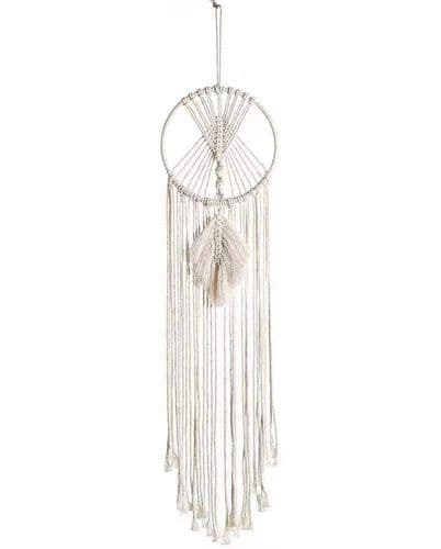 Aotoer Stor Drømmefanger Boho Macrame Drømmefanger Lavet af Vævet Bomuld