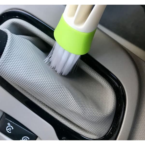 2 stk bilbørste støvbørste fjærstøvkost mikrofiber bilinteriørrenser luftventilbørste børste