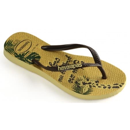 Havaianas Flip Flops Barn Slim Glitter Gul 27/28