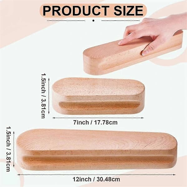 2-pack Beechwood Tailor's Clapper, Professional Sewing Tool for Flattening Fabrics