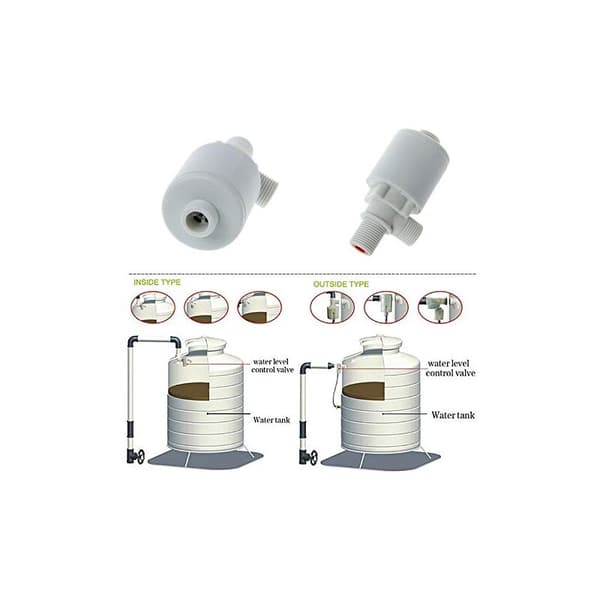 Automatic Float Valve, 3/4\" Vertical Outdoor Installation Floating Ball Valve, Water Level Control Valve for Pool Water Tank NPTERBL