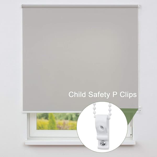 Roller Blind Repair Kit, 25mm, with Wall Brackets, Beaded Chain, Child Safety Clips, White, 2 Sets