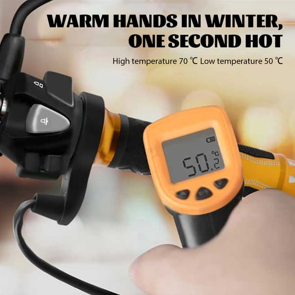 Heated Motorcycle Handlebar Winter Hand Warmer, 12V USB Powered Red