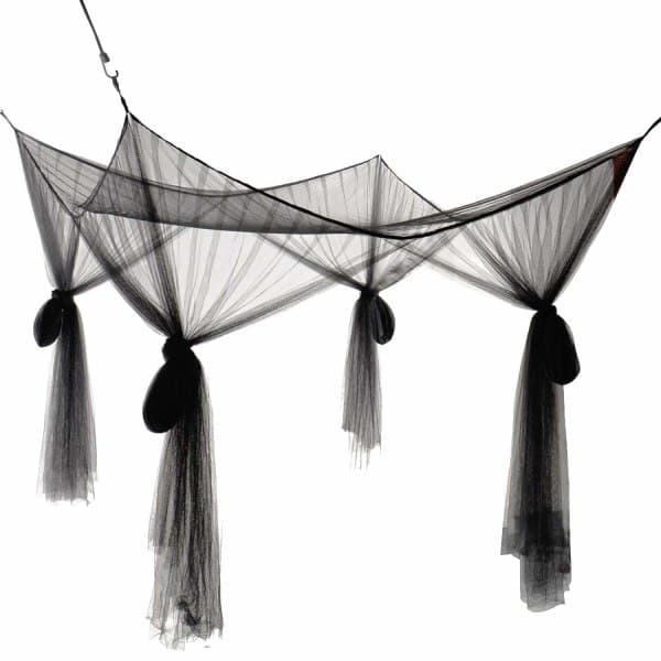 Double Mosquito Net, Black, 4 Posts, Bed Canopy, Decorative Princess, Square Mosquito Net, Large for Indoor Bedroom and Camping