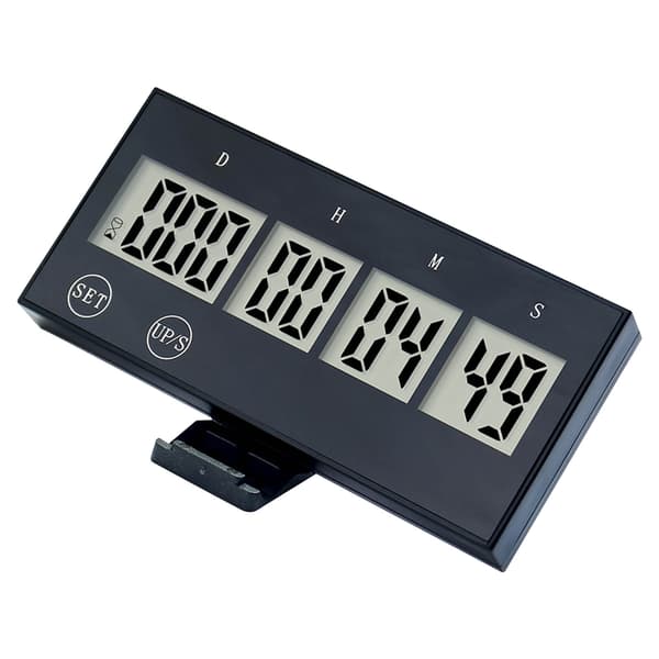 Måltimer LCD-skærm Touch-knap Kompakt Undersøgelsestimer til Studier Kontor Skole Køkken Sort