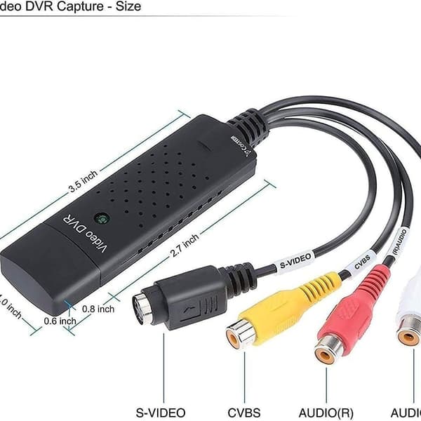 Video Capture Card, USB2.0 Adapter, Audio Recorder, VHS VCR