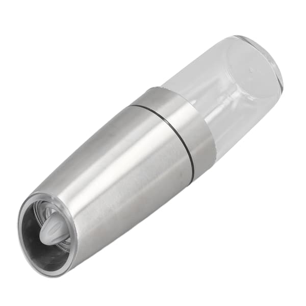 Salt and Pepper Grinder Electric Stainless Steel Gravity Sensor Adjustable Automatic Pepper Mill for Pepper Vanilla Silver