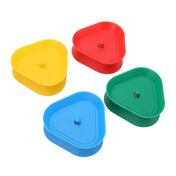 Triangular Card Holder 4 Colors Round Edge Spring Design Poker Holder for Adults Kids