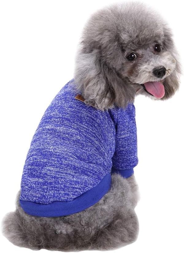 Hundkläder Hundtröja (Mörkblå, Medium) Mjuk Tjockare Värme