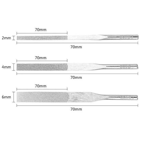 12 stk maskinfiler, FTM-12 diamantfiler, vibrasjonsfil, Pr