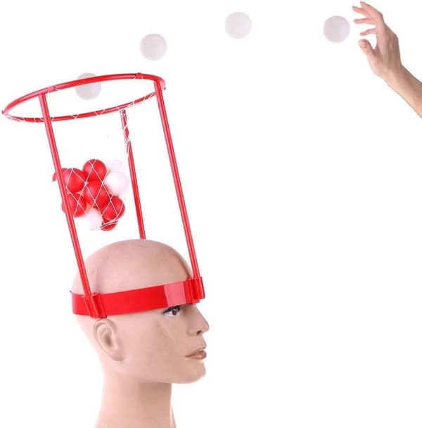 Head-Mounted Basket Game – Fun Indoor Family Activity