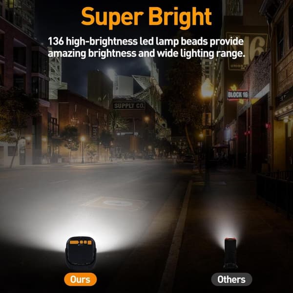 Rechargeable LED Headlamp 30W 2000LM, 14 Modes, Portable Work Light with USB, Compatible with Camping and Emergencies, Yellow, 2 pcs