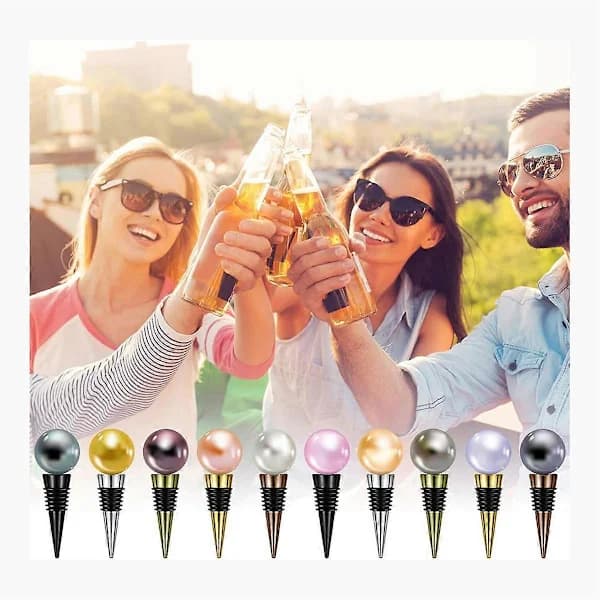 30 Pieces Empty Bottle Stoppers with Threaded Post Metal Wine Stopper Inserts Set Hardware for Wood T